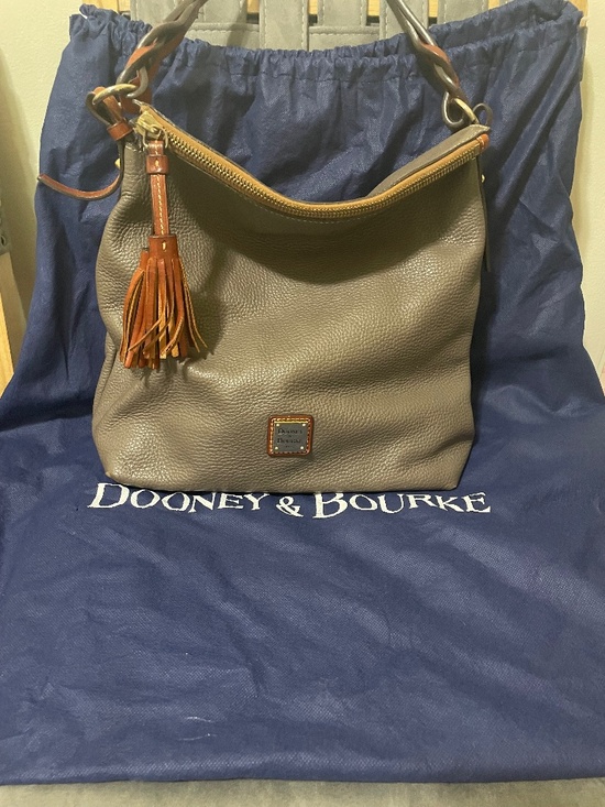 Handbags - Dooney and Bourke Florentine Leather Hobo Bag Elephant...
